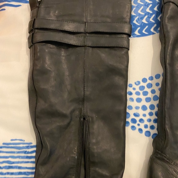 Miz Mooz Womens Kellen tall pull on black leather boots size 11 - Picture 10 of 12